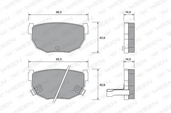 set placute frana,frana disc