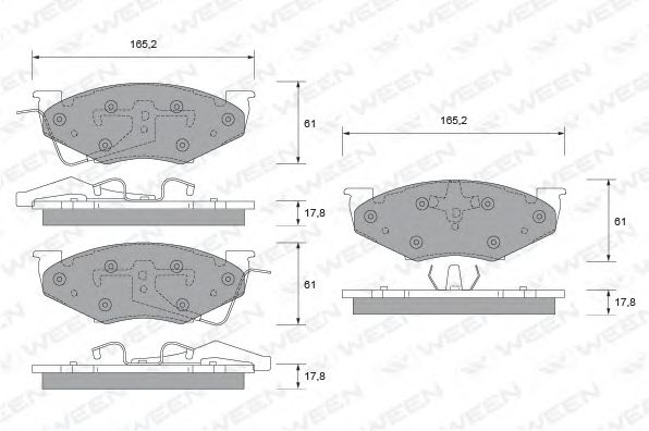 set placute frana,frana disc