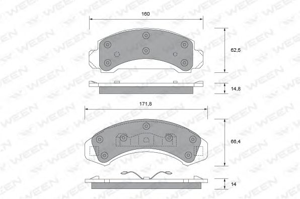 set placute frana,frana disc