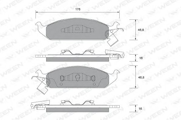 set placute frana,frana disc