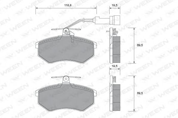 set placute frana,frana disc