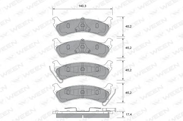 set placute frana,frana disc