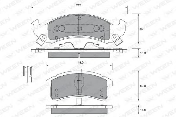 set placute frana,frana disc