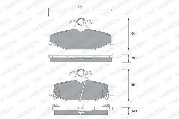 set placute frana,frana disc