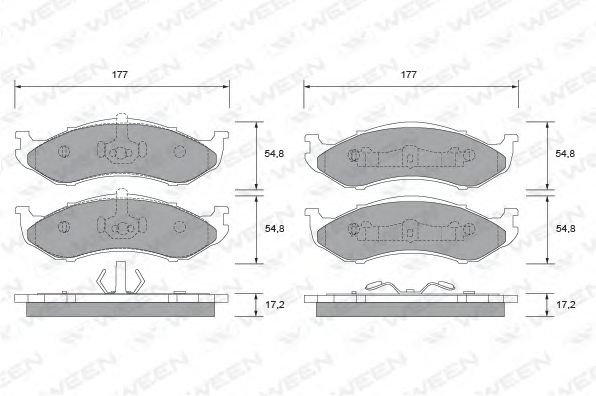 set placute frana,frana disc