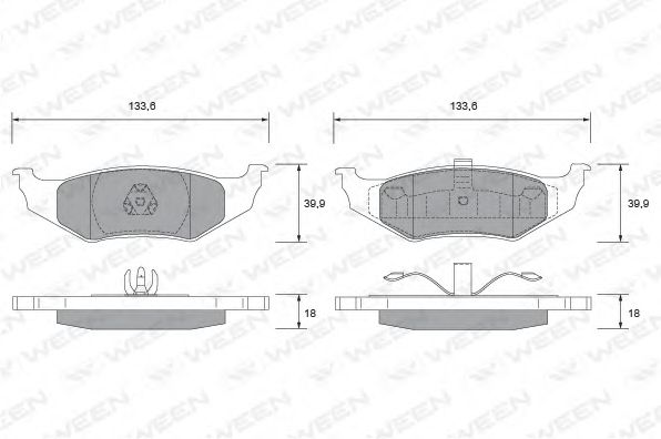 set placute frana,frana disc