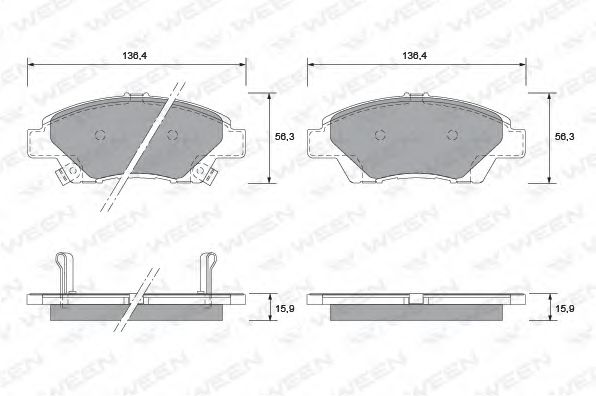 set placute frana,frana disc