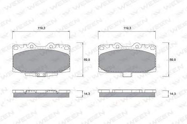 set placute frana,frana disc