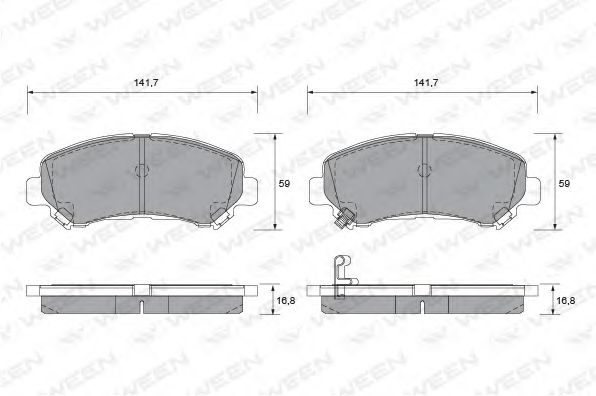 set placute frana,frana disc