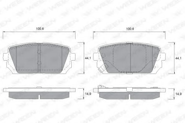 set placute frana,frana disc