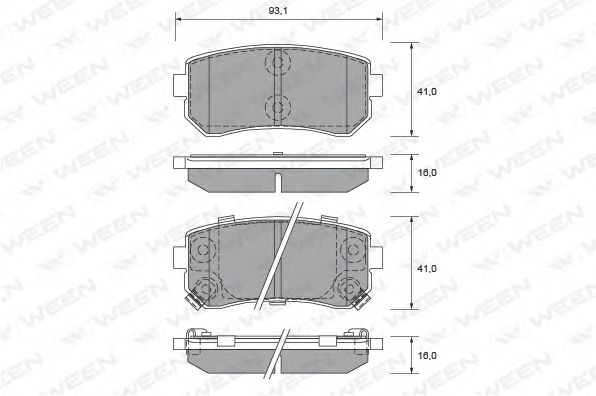 set placute frana,frana disc