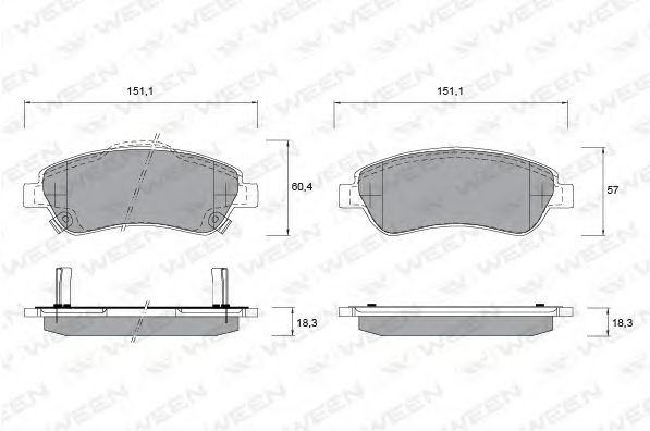 set placute frana,frana disc