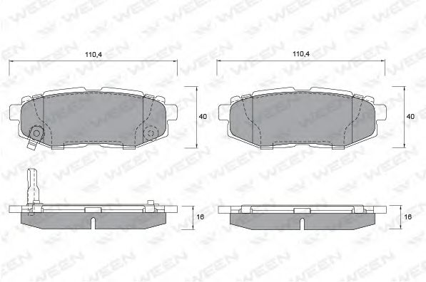 set placute frana,frana disc