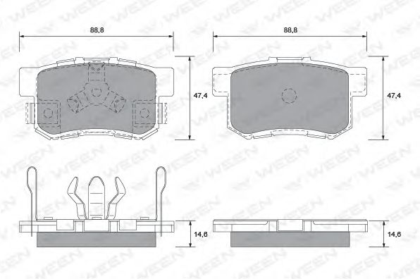 set placute frana,frana disc