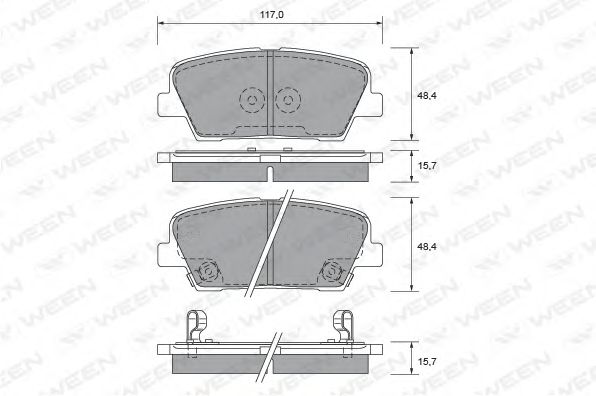 set placute frana,frana disc