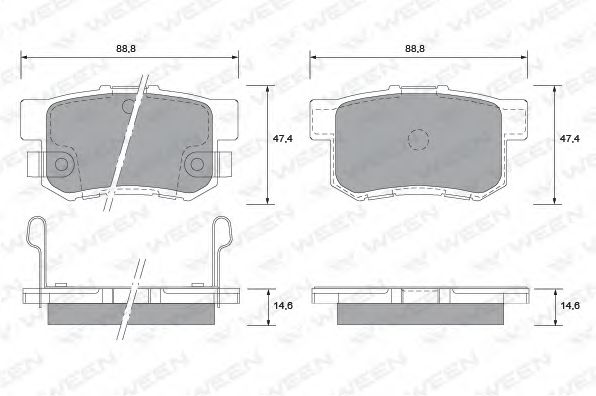 set placute frana,frana disc