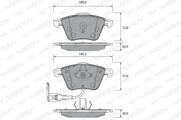 set placute frana,frana disc