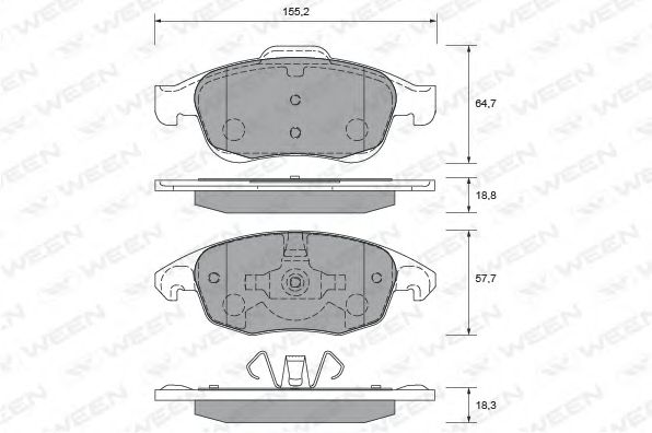 set placute frana,frana disc