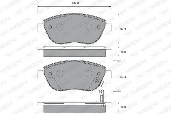 set placute frana,frana disc