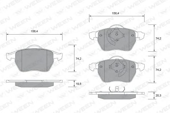 set placute frana,frana disc