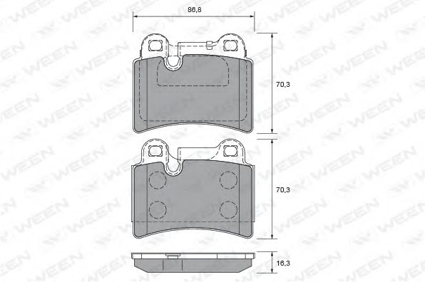 set placute frana,frana disc