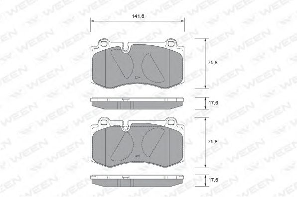 set placute frana,frana disc