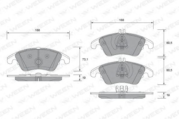 set placute frana,frana disc