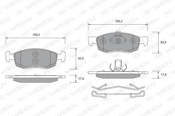 set placute frana,frana disc