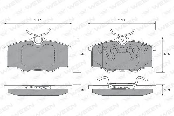 set placute frana,frana disc