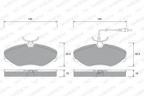 set placute frana,frana disc