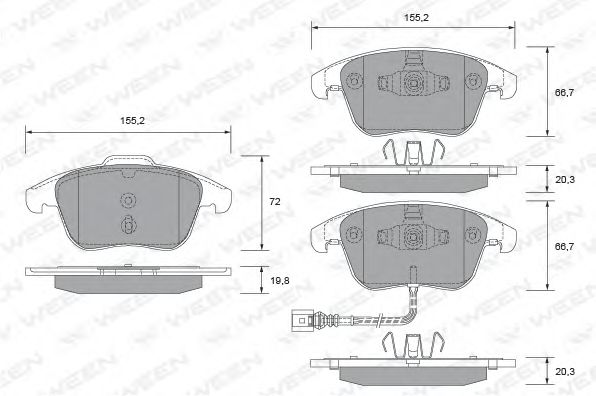 set placute frana,frana disc