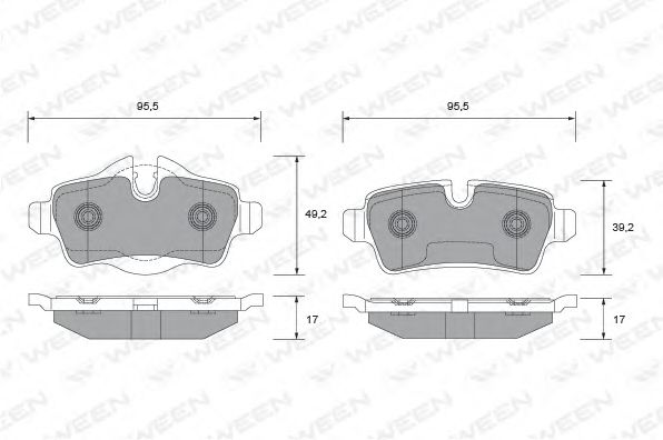 set placute frana,frana disc