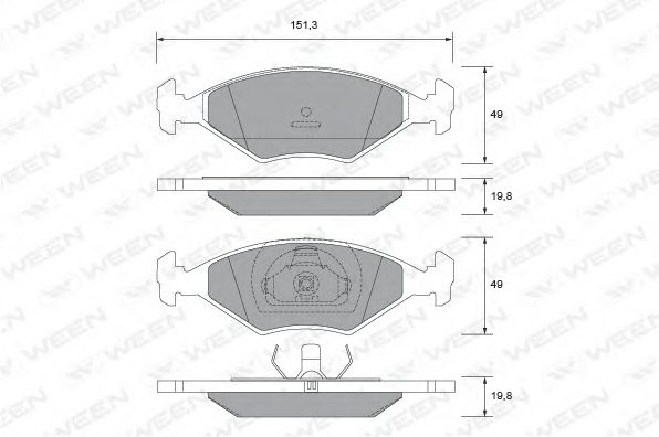 set placute frana,frana disc