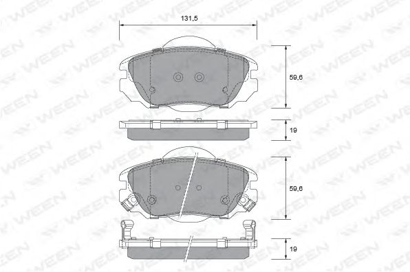 set placute frana,frana disc