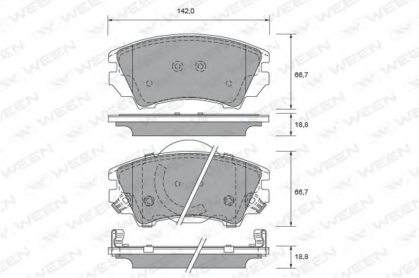 set placute frana,frana disc