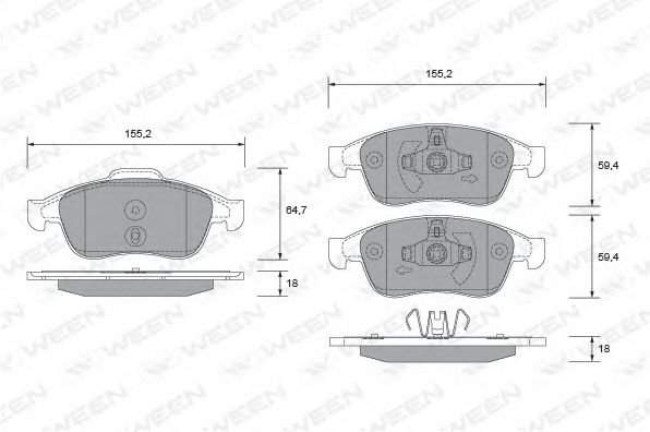 set placute frana,frana disc