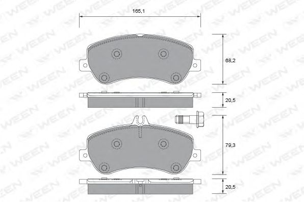 set placute frana,frana disc