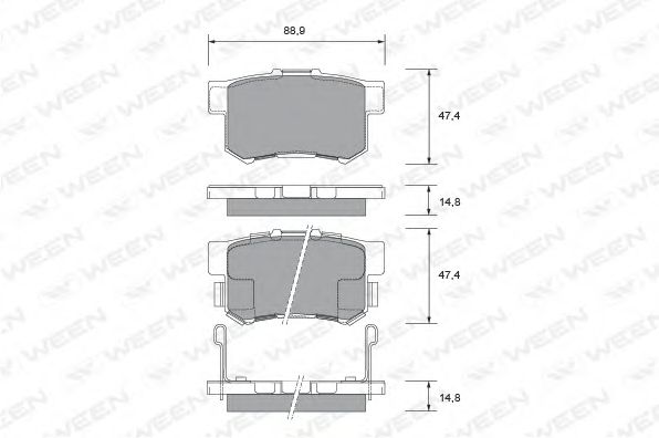 set placute frana,frana disc