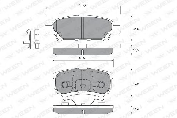 set placute frana,frana disc