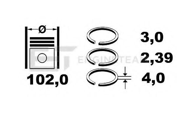 Set segmenti piston