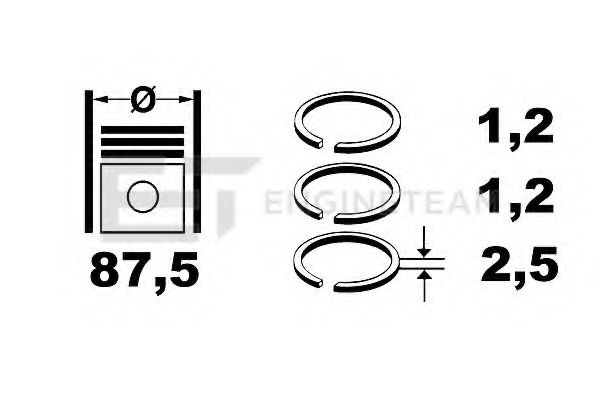 Set segmenti piston