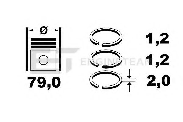 Set segmenti piston
