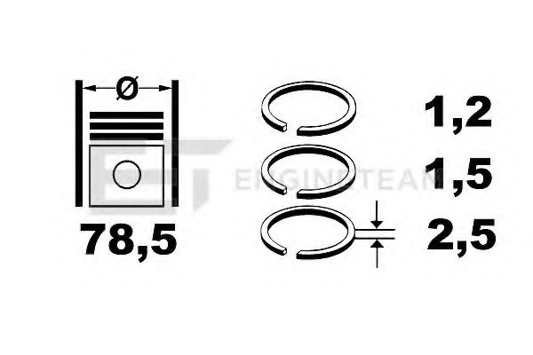 Set segmenti piston