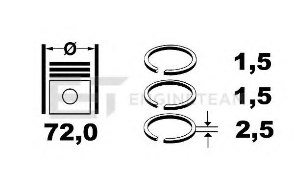 Set segmenti piston