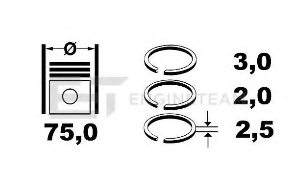 Set segmenti piston