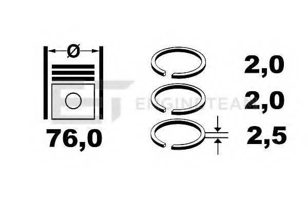 Set segmenti piston