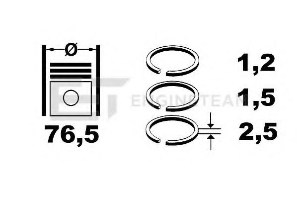 Set segmenti piston