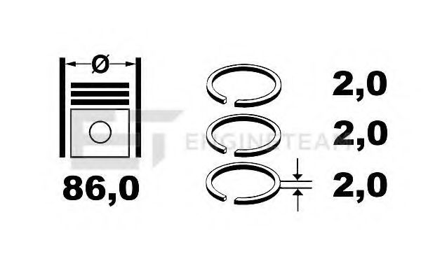 Set segmenti piston