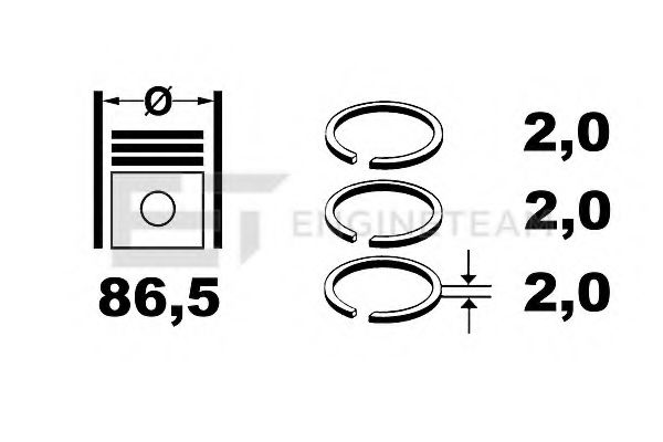 Set segmenti piston