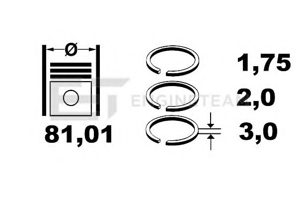 Set segmenti piston